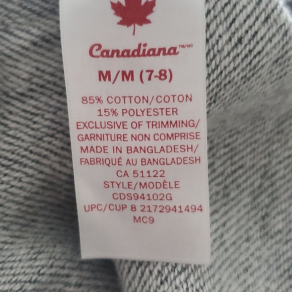 CANADIANA girls short-sleeve grey dress - Picture 5 of 5